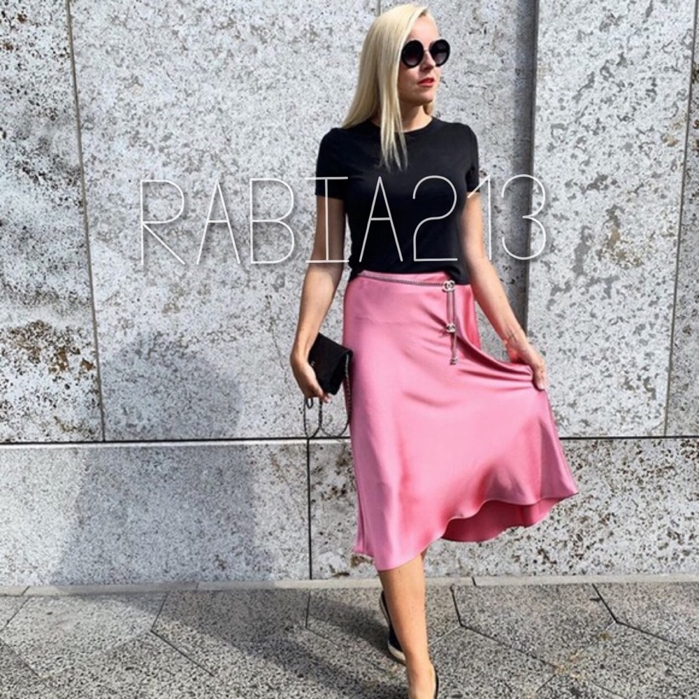 LAST 1!🔥ZARA PINK SATIN SKIRT - Picture 13 of 16